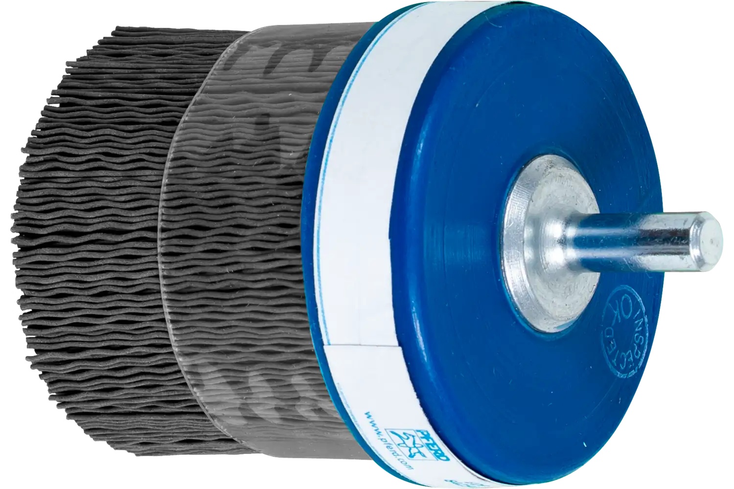 Picture of Pferd M-BRAD® Mounted Disc Brush 2" Dia. .022/320 Grit Silicon Carbide 1/4" Shank